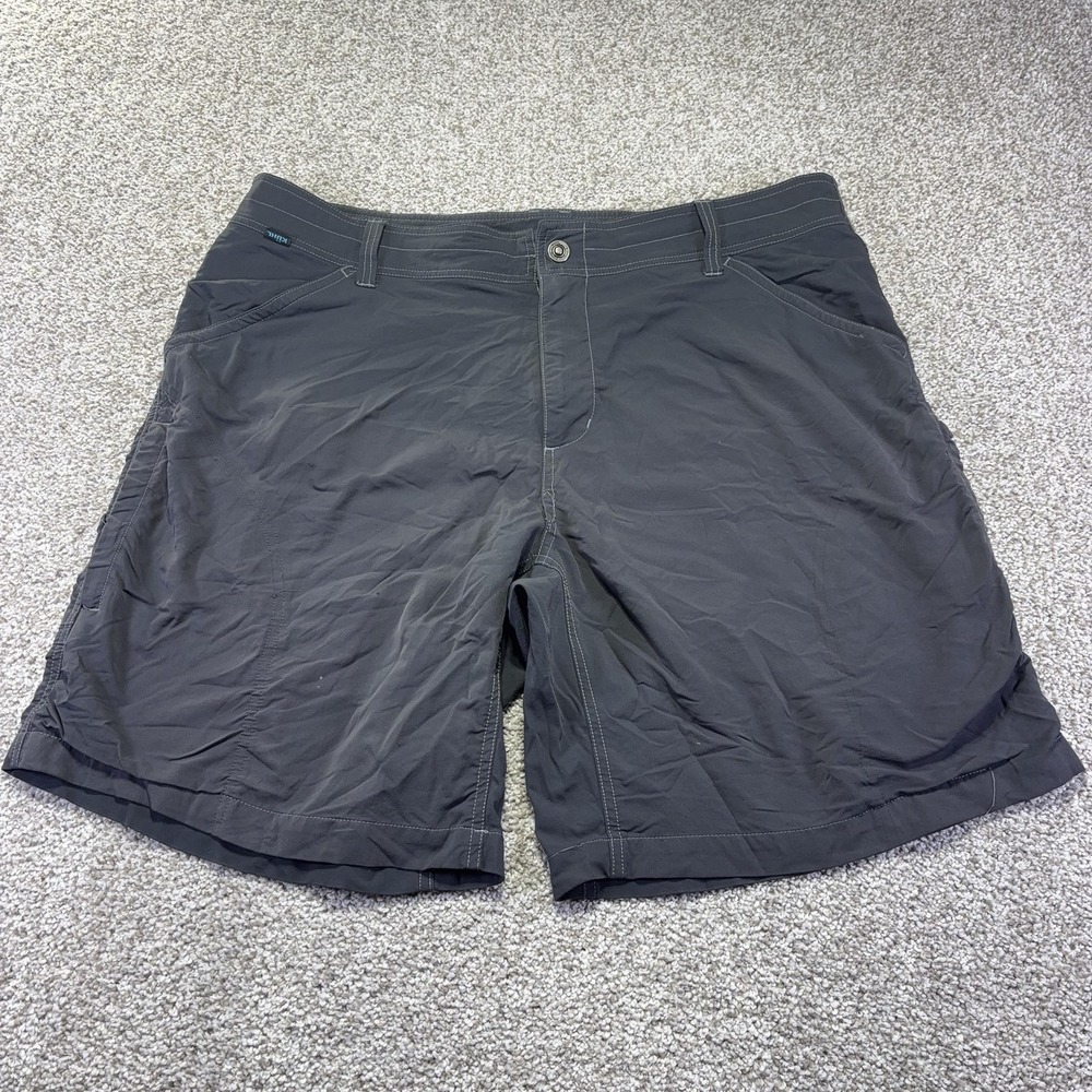 Kuhl Shorts Mens 40 Gray Hiking Nylon Stretch Quick Dry 10 Inseam Outdoor Trail